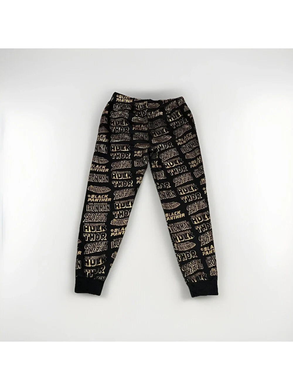 Marvel Legends Pajama Bottoms Faux Gold Large Mens Flashy Text Captain America